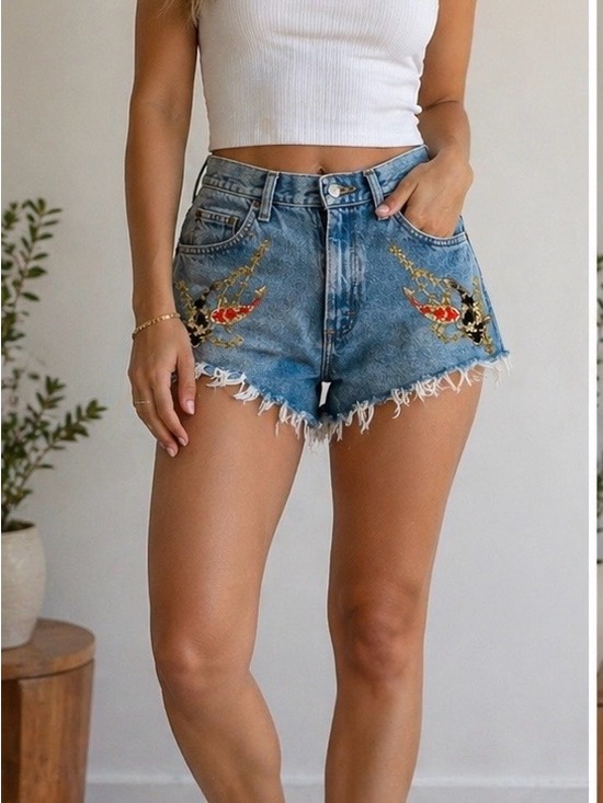 Wrangler Pants - Wrangler jeans Fabulous Customized Goldfish Denim Cutoff Shorts